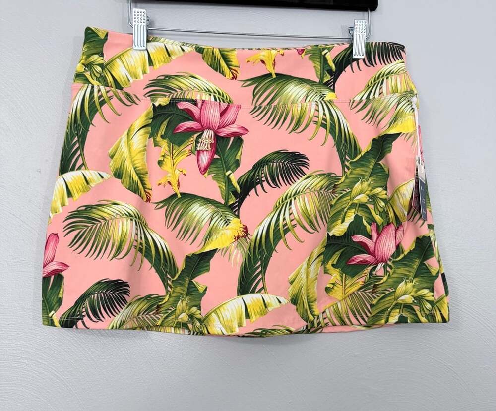 Tommy Bahama Everyday Active Skort Size L Pink Tropical Floral